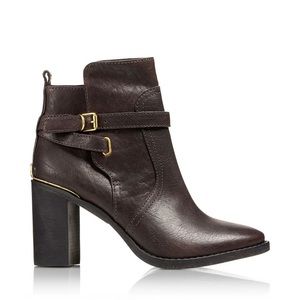 Tory Burch Brown Leather Ankle Boots